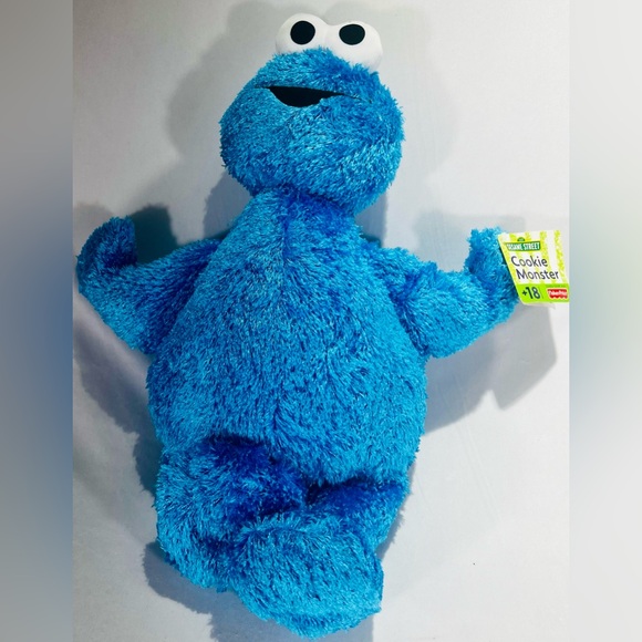 Mattel Fisher Price Sesame Street Cookie Monster 20" Plush Stuffed Toy 2004 RARE - Picture 4 of 10